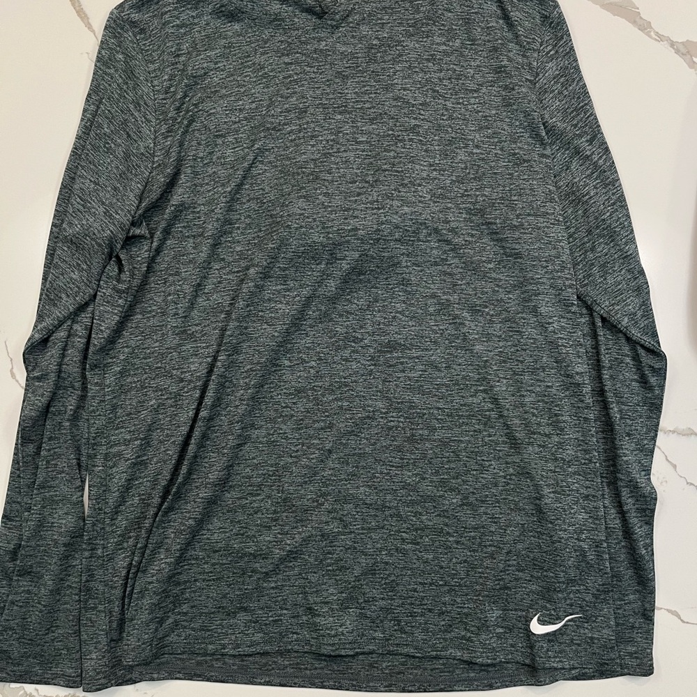 Nike Dri-Fit Long Sleeve Top, Green, Size XL